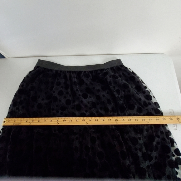 Masai Tulle Midi Skirt Sienna Size L Embroidered Dots Tiered Demure Whimsigoth - Picture 7 of 11